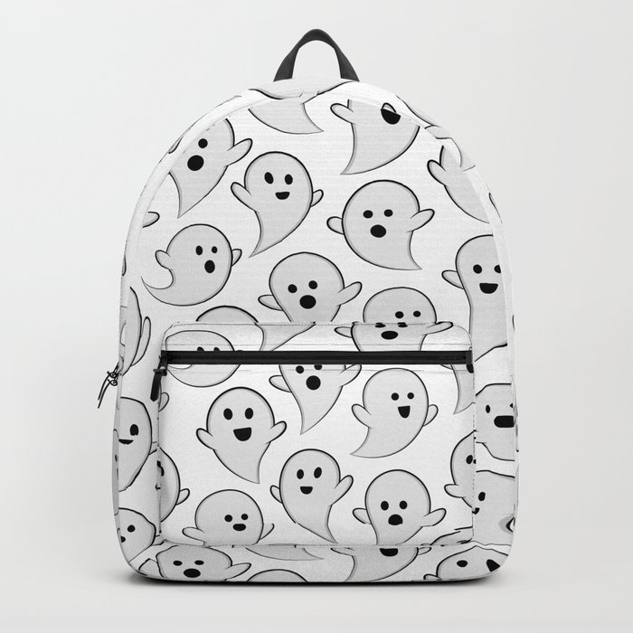 Cute ghosts pattern. Halloween vector illustration background. Wallpaper. Surface design Backpack