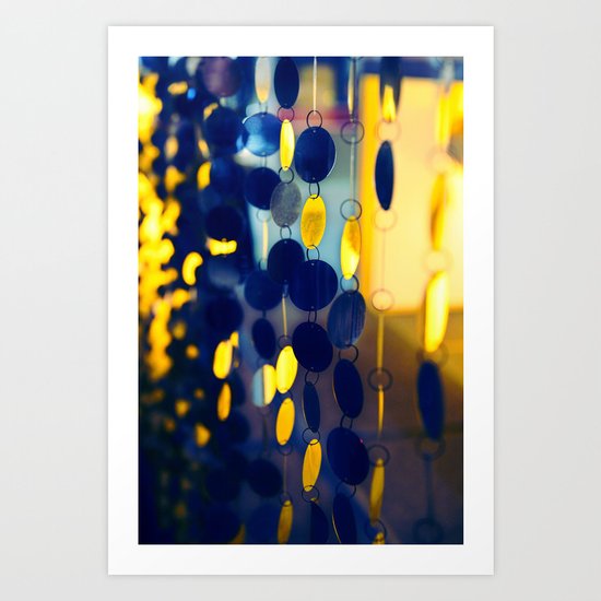 GLAM CIRCLES #Blue #1 Art Print