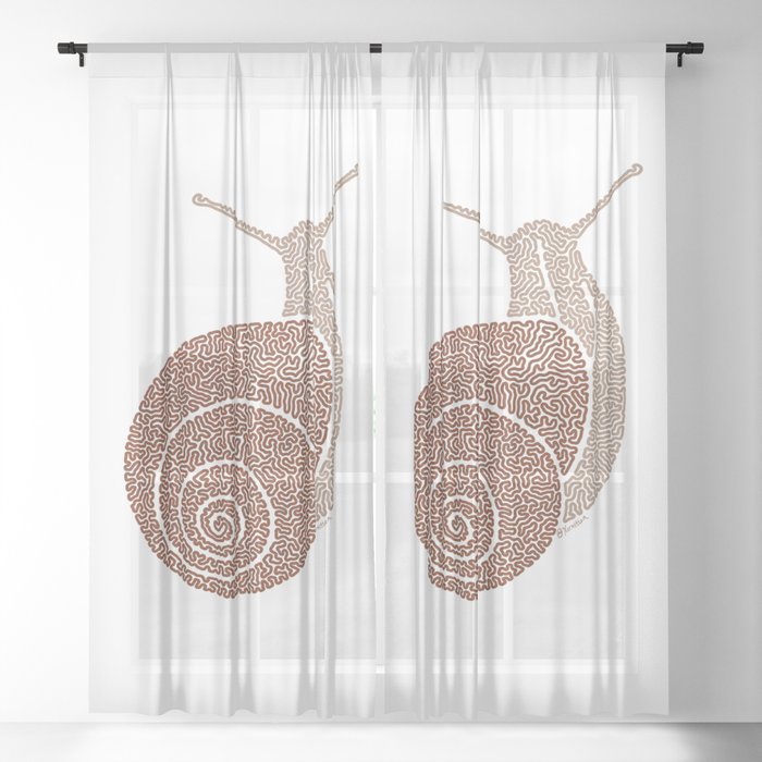 Squiggle Snail Sheer Curtain