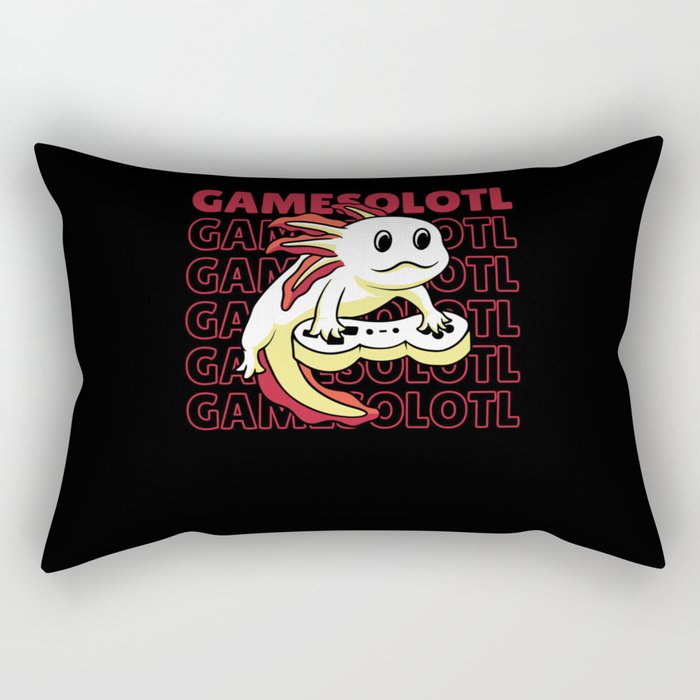 Gamesolotl Funny Axolotl Word Game For Gamers Rectangular Pillow