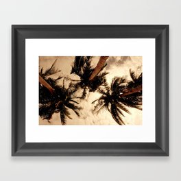 Tropical Palm Tree Beach Photographic Print Framed Art Print