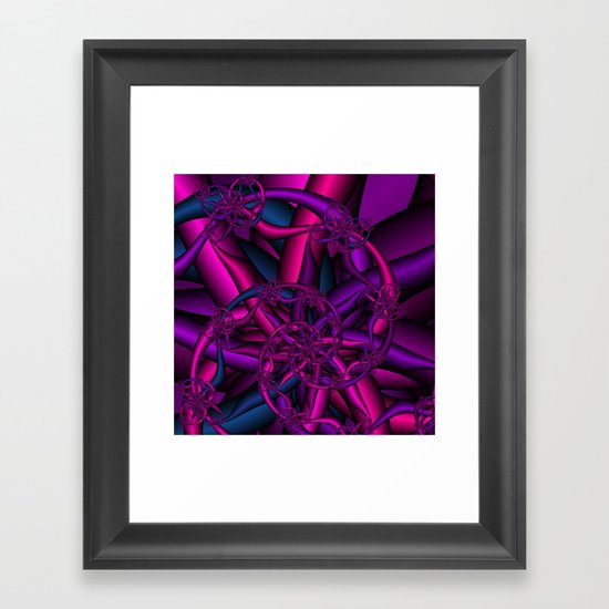 Pink Purple and Blue Framed Art Print