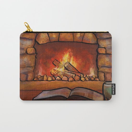 Fireplace (Winter Warming Image) Carry-All Pouch