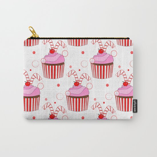 Christmas Cupcakes Carry-All Pouch