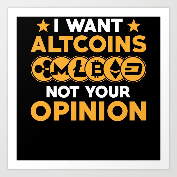 Altcoins Gangster Cryptocurrency Coin Gift Art Print