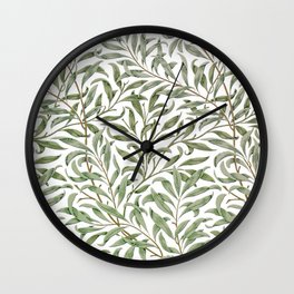 William Morris Willow Bough Green & White Wall Clock