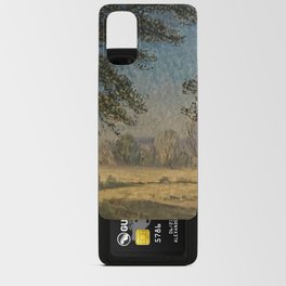 Synphonie blue; Symphony blue forest impressionism nature landscape painting by Edouard Chappel  Android Card Case