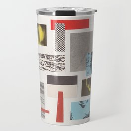 Abstract Geometric Paper Collage Travel Mug