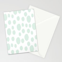 Mint Polka Art Stationery Cards