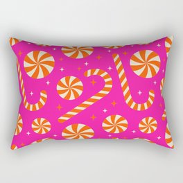 Christmas sweet candy cane pattern Rectangular Pillow