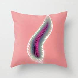 Dream Feather Pink Throw Pillow | Ink Pen, Nature, Dream Feather, Pink, Digital, Drawing, Free, Colors, Warm, Illustration 