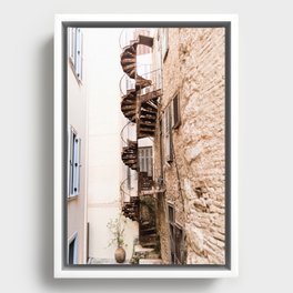 Spiral Staircase in Athens #1 #wall #art #society6 Framed Canvas