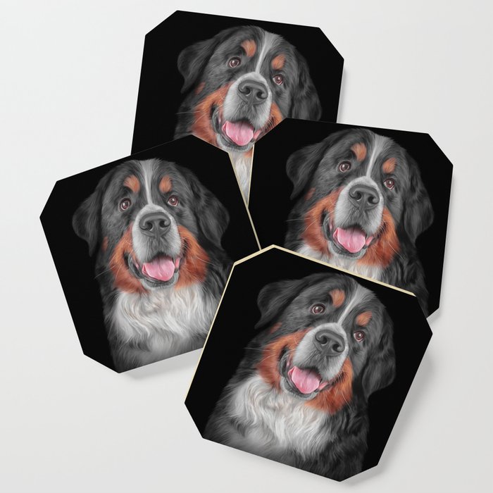 Drawing Bernese Mountain Dog 5 Coaster By Bonidog Society6 Bernese mountain dog puppy stock vectors images vector art. society6