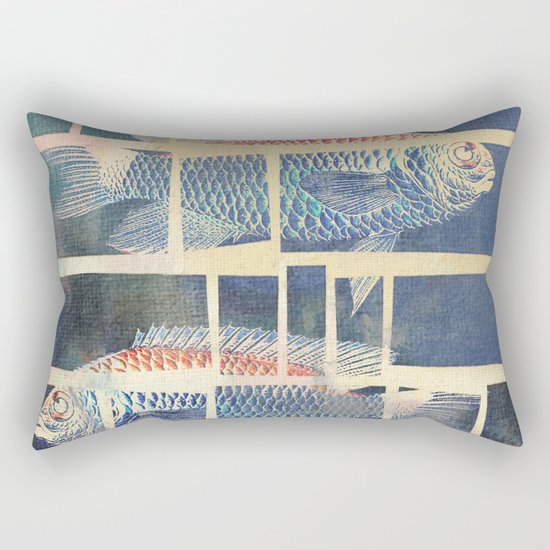 Fish Under Strong Radiation 5 Rectangular Pillow