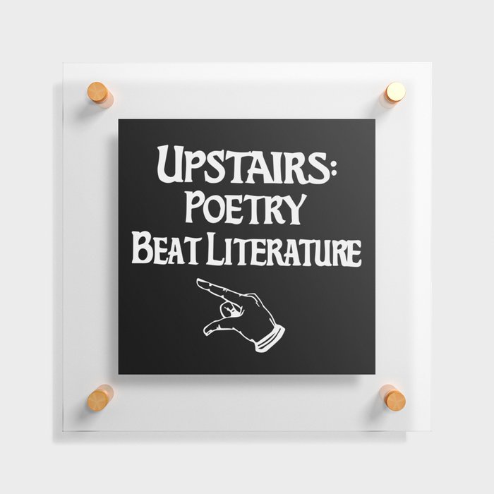 Poetry and Beat Generation Literature Floating Acrylic Print