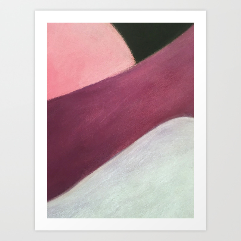 Abstract Mountain Art Print By Minimal Desert Color Society6