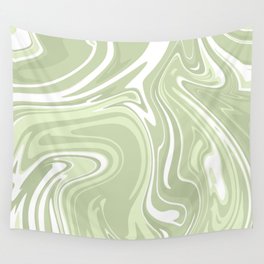 sage green marble art Wall Tapestry