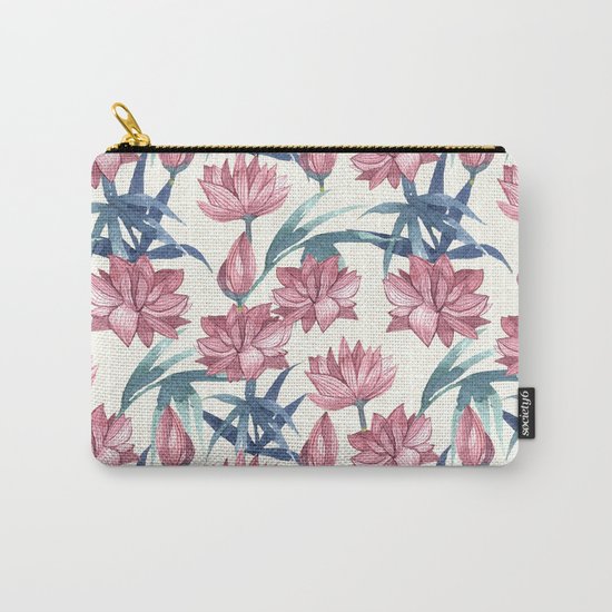 Oriental Flowers Carry-All Pouch