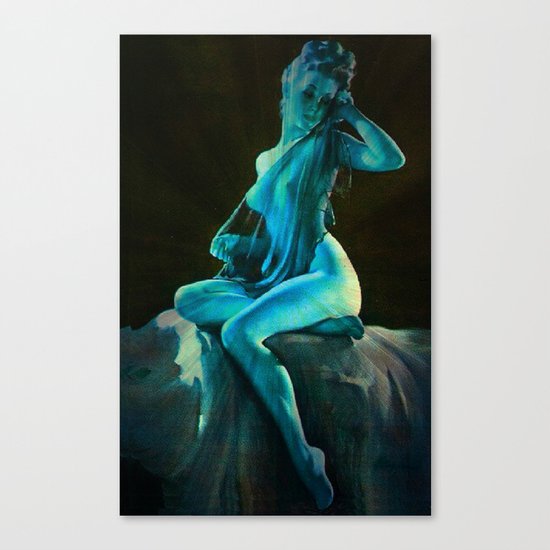 pin UP Girl Blue Dreams Canvas Print
