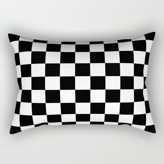 Checker (Black/White) Rectangular Pillow