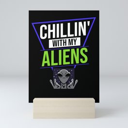 Extraterrestrial Life Alien Funny UFO Mini Art Print