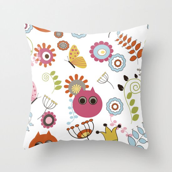 Owl in Pandora Throw Pillow