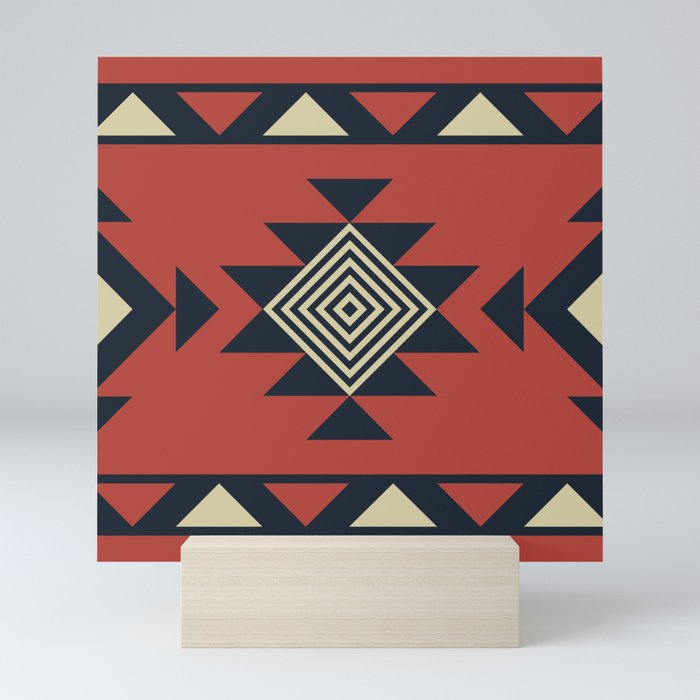 Aztec pattern Mini Art Print