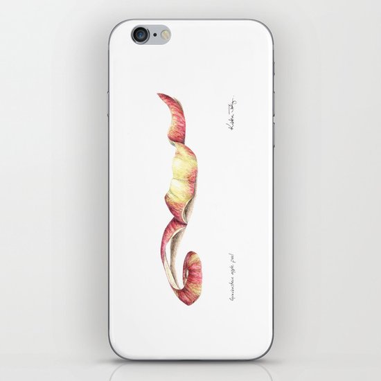 Gravenstein apple peel iPhone & iPod Skin
