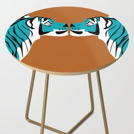 Year of the Tiger in blue duo Side Table