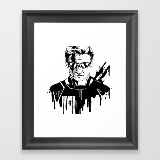 Avengers in Ink: Hawkeye Framed Art Print