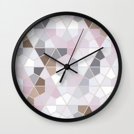 Winter Hexagon Pattern Wall Clock