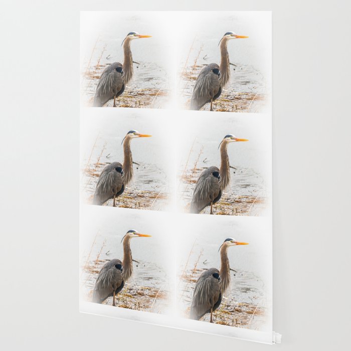 April Blue Heron Wallpaper By Michael Johnk Photography Society6