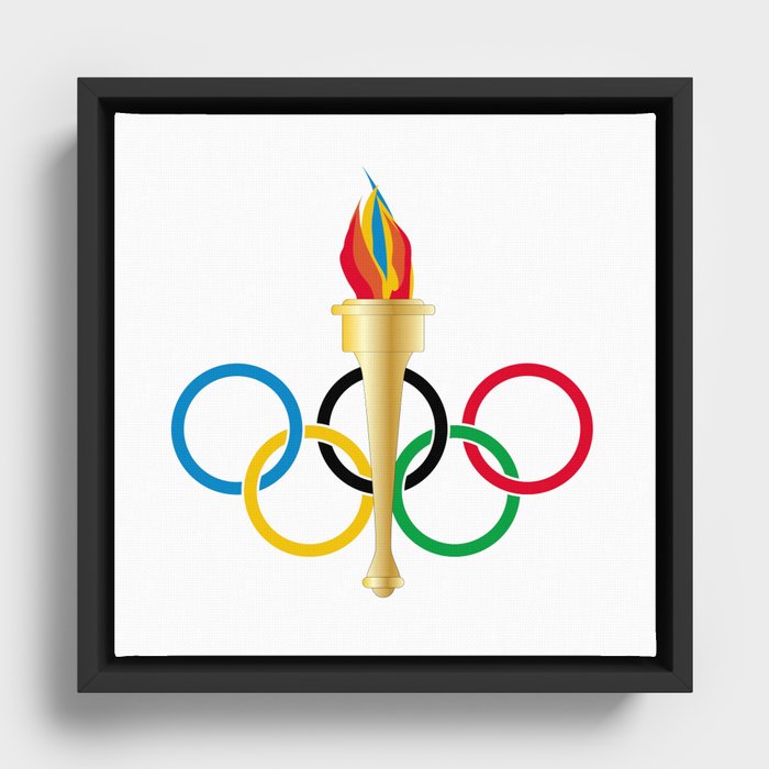 Olympic Rings Framed Canvas