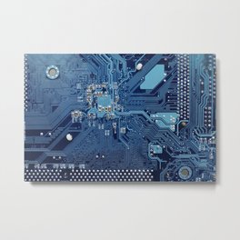 Electronic circuit board Metal Print