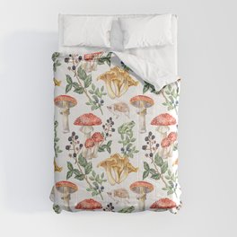 Woodland Mushrooms & Hedgehogs Comforter