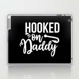 Hooked On Daddy Cute Fishing Kids Laptop Skin