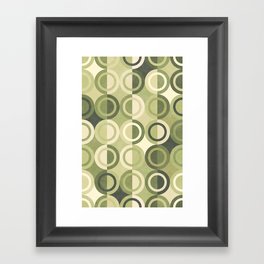 Geometric Shapes Green Circles Framed Art Print