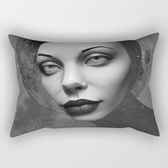 NIGHT FALLS (grayscale version) Rectangular Pillow