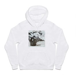 Stumpy and the Rock Wall in Winter White Hoody