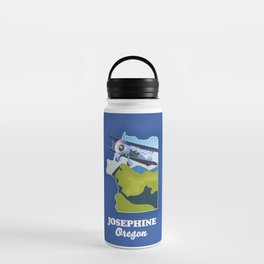 Josephine County Oregon Map Travel poster Water Bottle