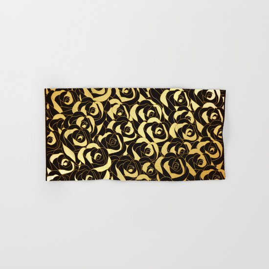 Golden Roses Hand & Bath Towel
