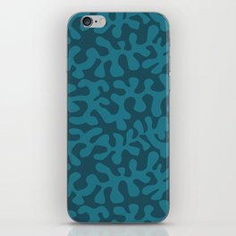 Abstract Cut Out Pattern - Blue iPhone Skin
