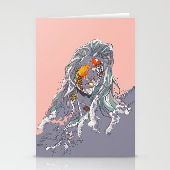 Koi and Raised Stationery Cards