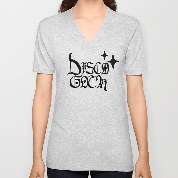 Disco Goth V Neck T Shirt