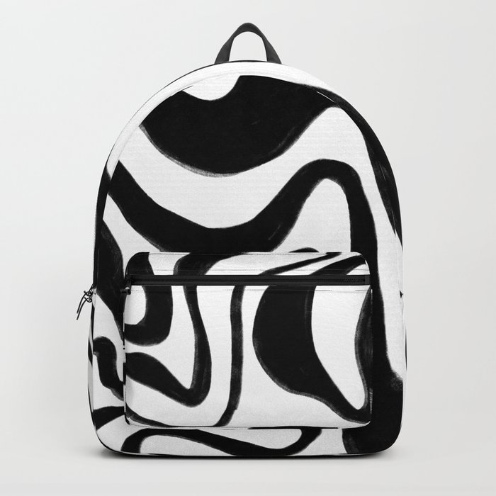 70s 60s Monochrome Swirl Backpack