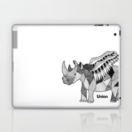 Illustrated Rhino – Union – Black Laptop & iPad Skin