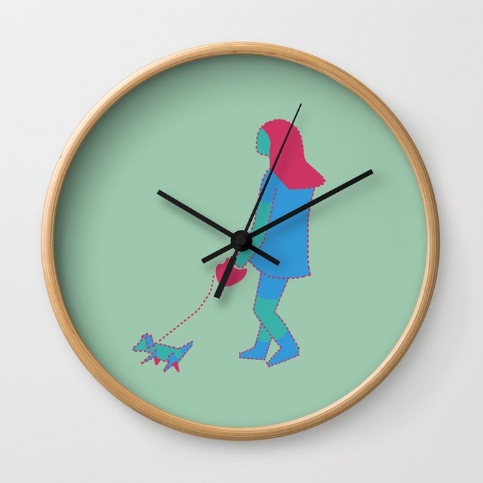 walking girl Wall Clock