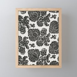 Black and White Floral 3 Framed Mini Art Print