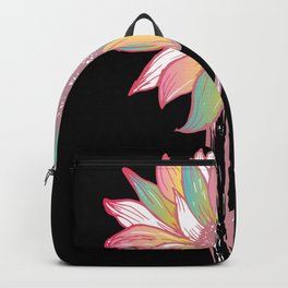 Hippie Peace Love Peace Sign Cute Flower Backpack