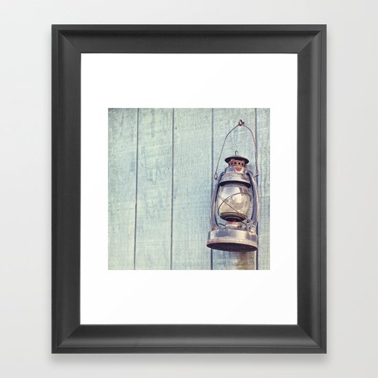 Blue Lantern (Beachy Edition) Framed Art Print
